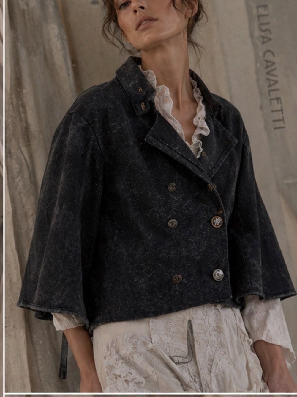 Elisa Cavaletti Daniela Dallavalle Italian Cape Cardigan One Size Artwear
